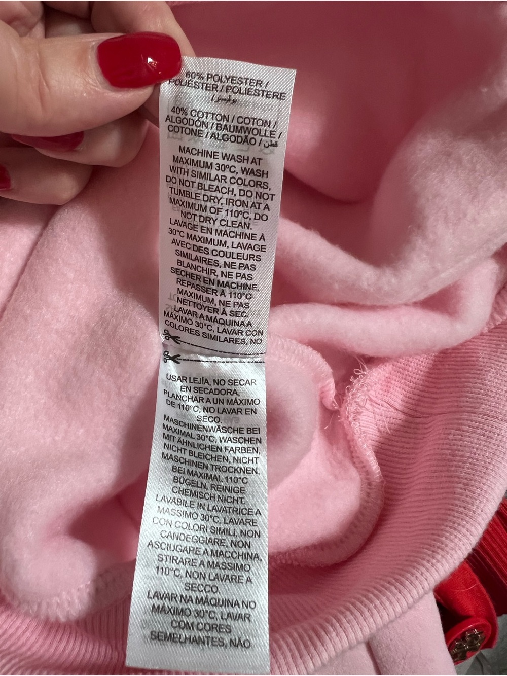 EDIKTED “MAJOR LOVE” Pink Hoodie — Size Small - Picture 14 of 14